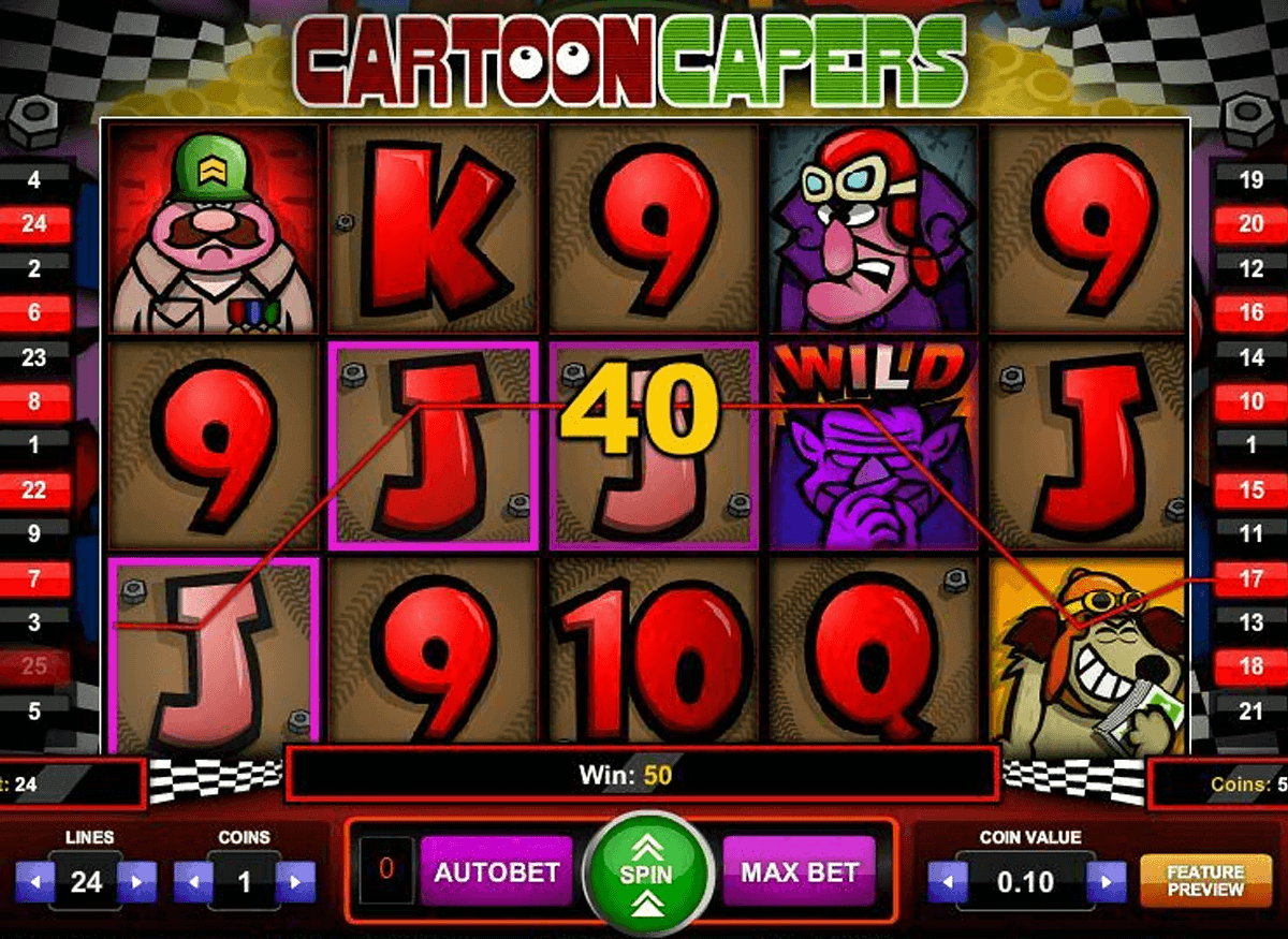 Play The No Download Cartoon Capers Slots