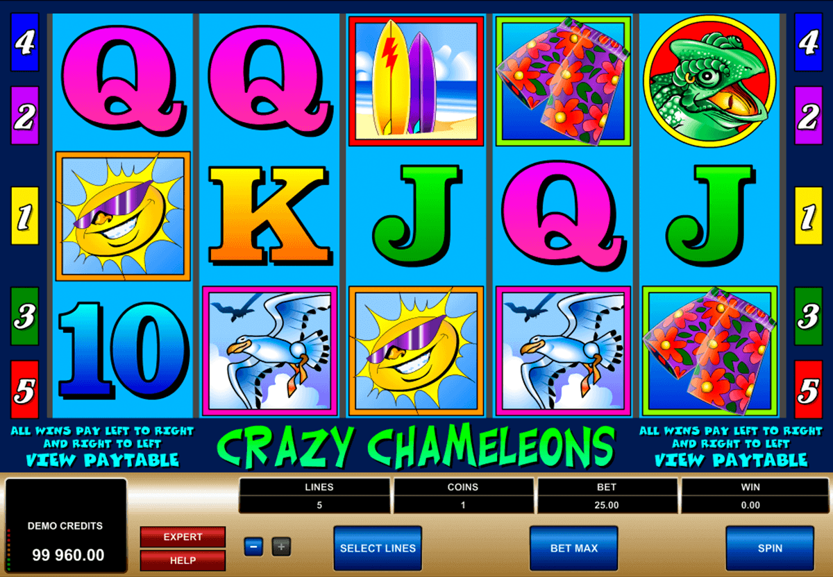 Play Crazy Chameleons FREE Slot Microgaming Casino Slots