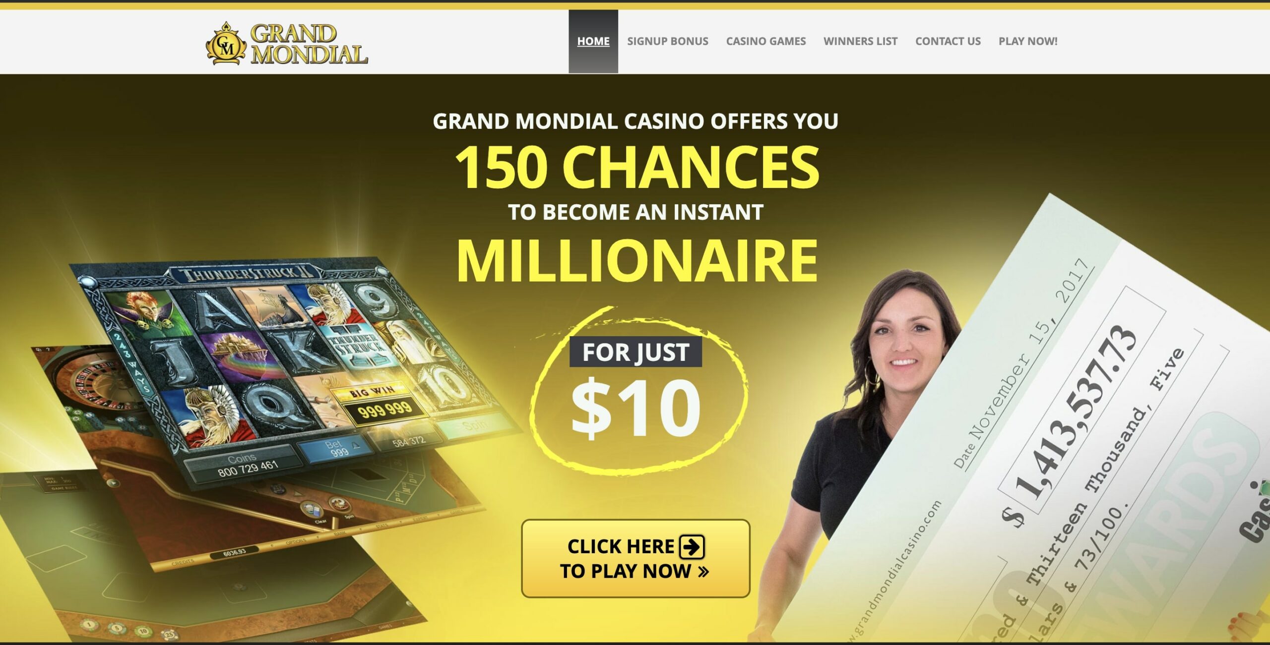 Grand Mondial casino welcome bonus