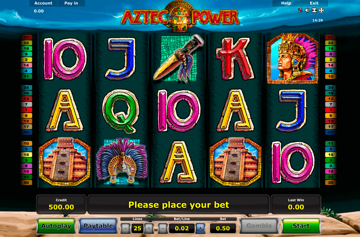 slot machines online aztec power