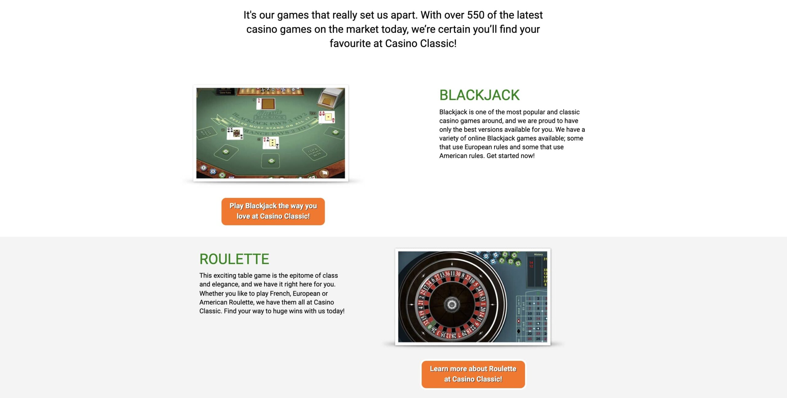 Casino Classic Games