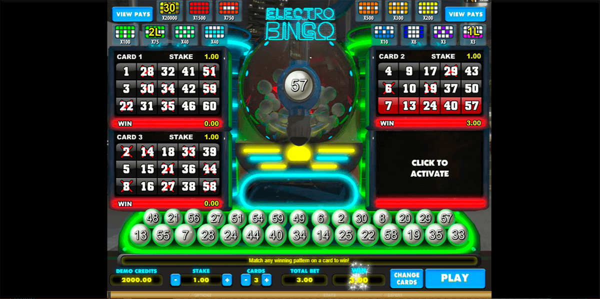 electro bingo microgaming 