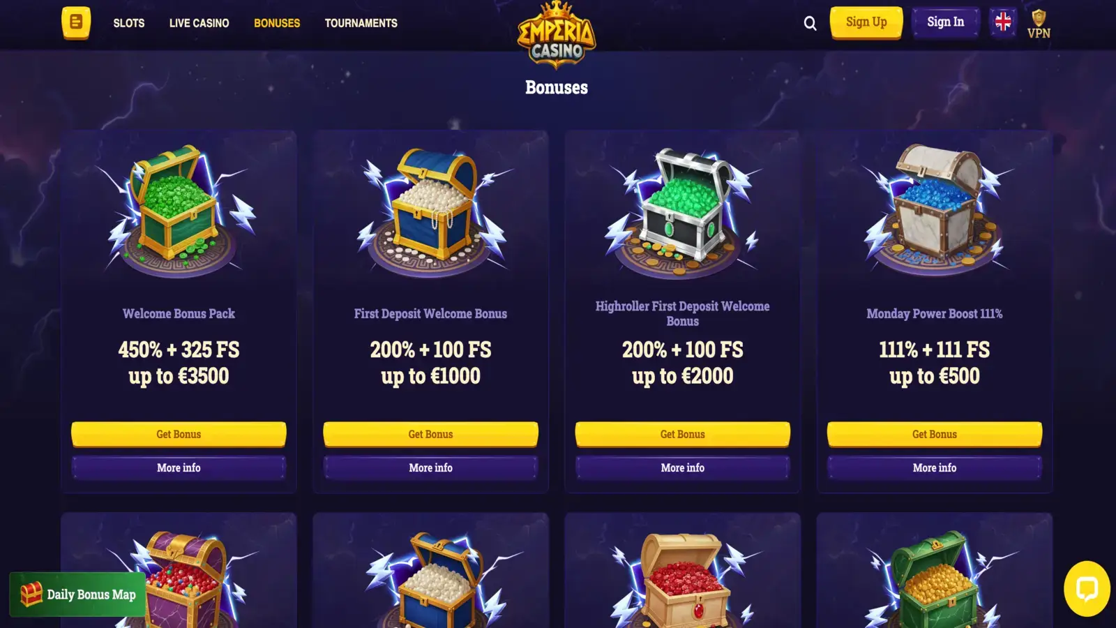Emperia Casino Bonuses