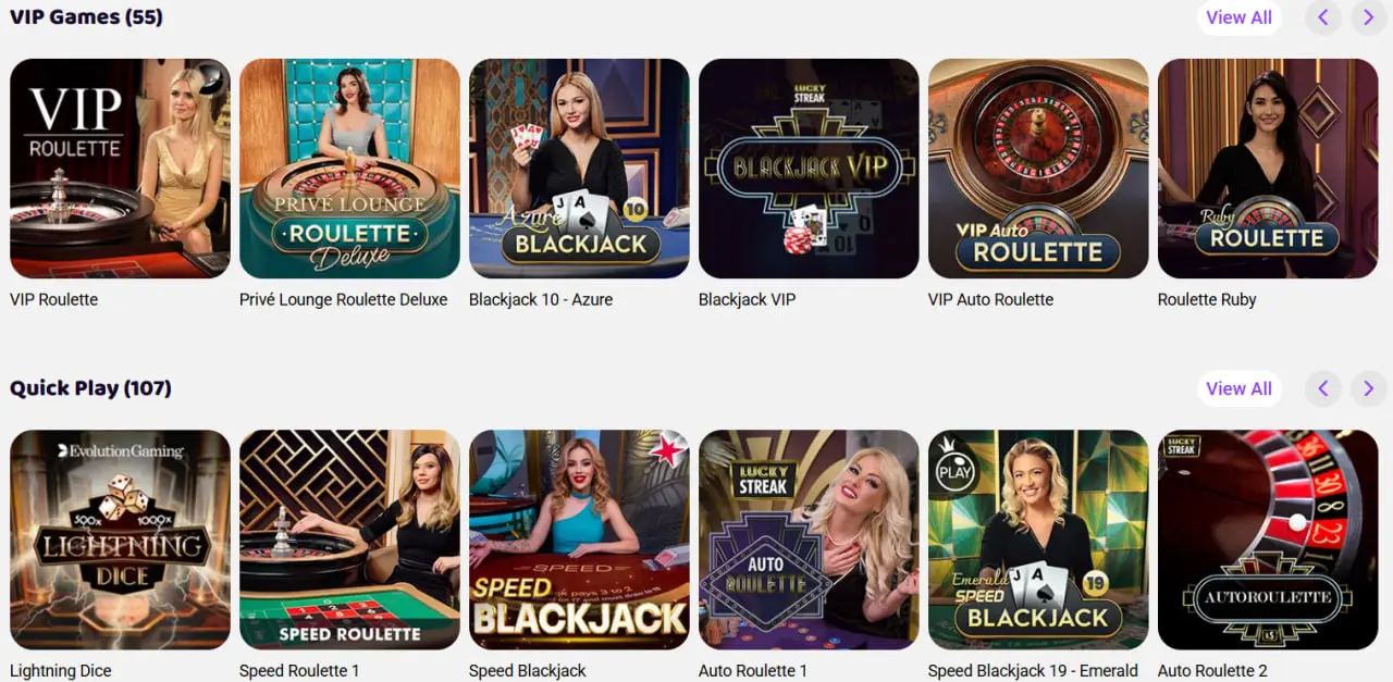 Live Casino Games at Boo Casino