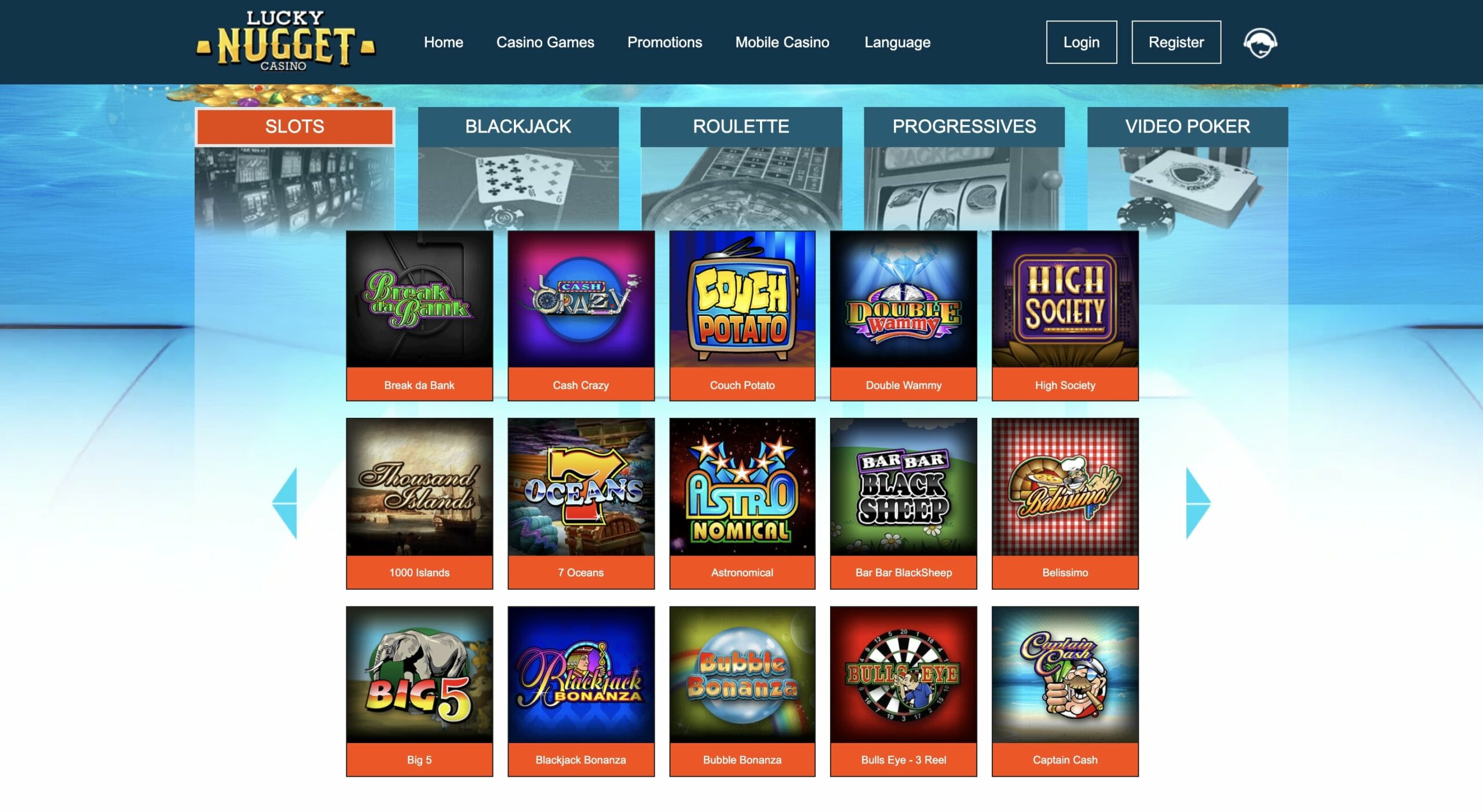 Lucky Nugget casino slot games