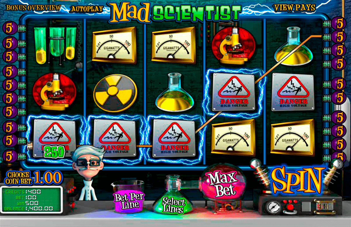 Play Mad Scientist FREE Slot | BetSoft Casino Slots Online