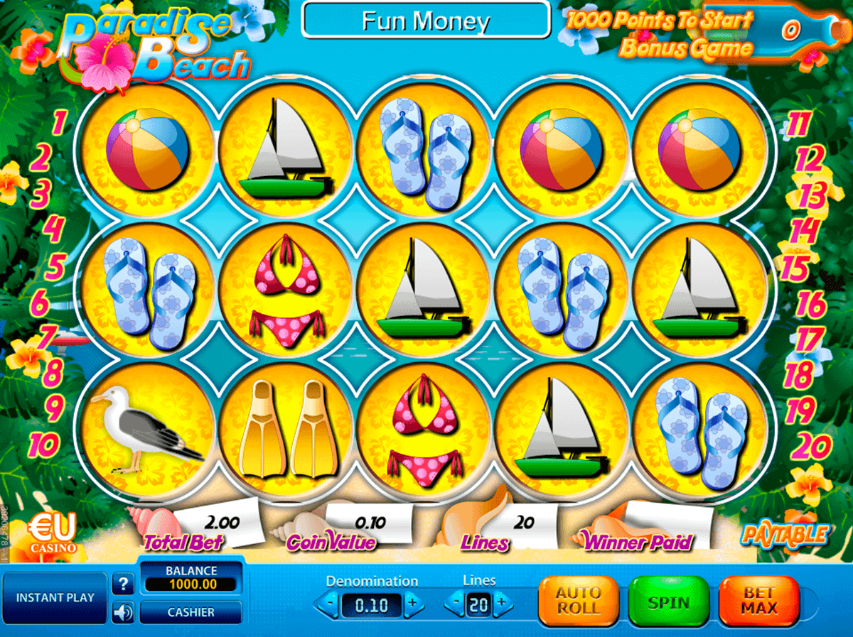 Play the Free Slot Paradise Beach From SkillOnNet Casinos