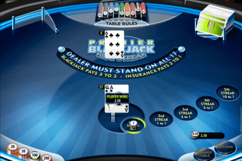premier high streak blackjack microgaming free