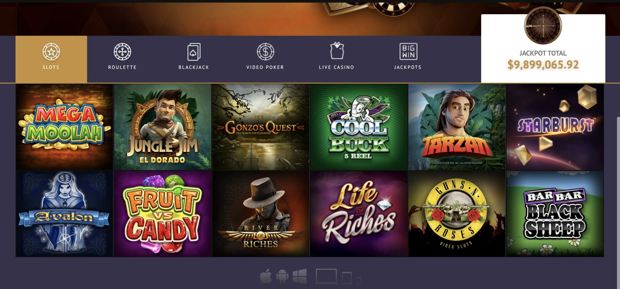 River Bell casino Canada games