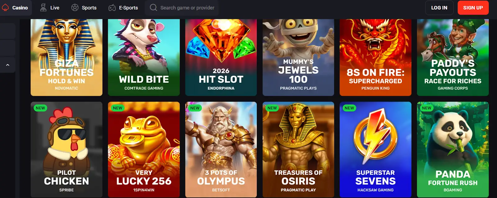 RoosterBet Games
