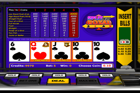 split way royal betsoft video poker