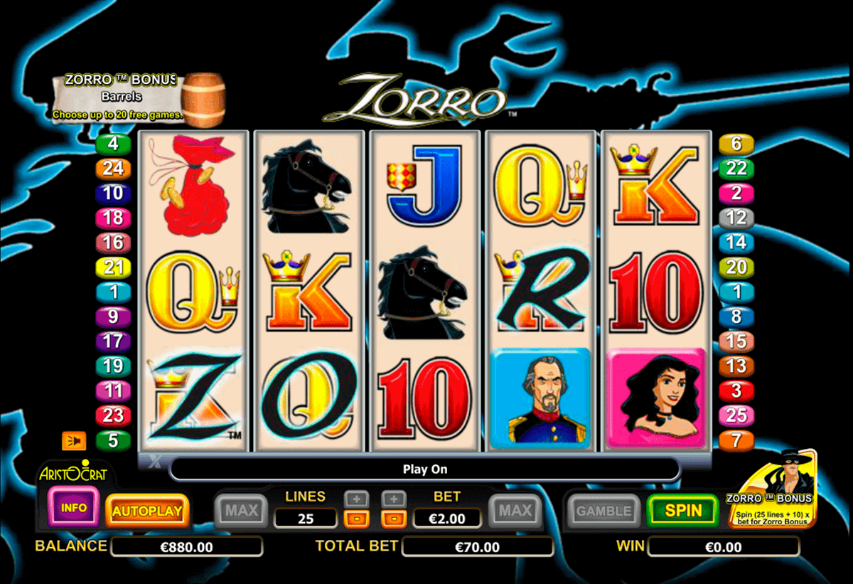 Online Zorro Slot Machine